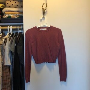 Zara Crop top knit sweater